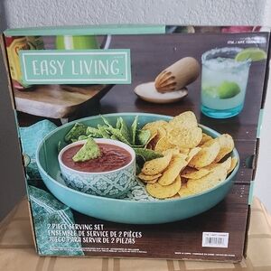 Teal 2-Piece Serving Set